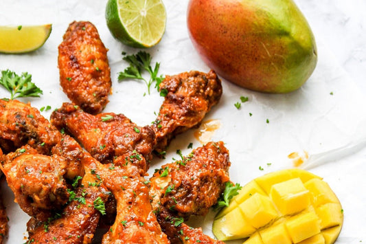 Spicy Mango Chicken Wings - Wiri Fire Hot Sauce