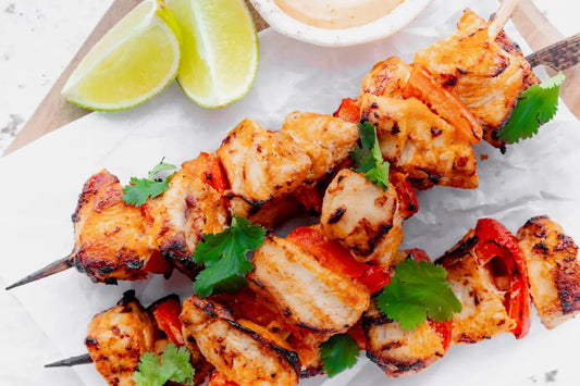 Spicy Summer Grilling with Wiri Fire Hot Sauce - Wiri Fire Grilled Mango Chicken Skewers - Wiri Fire Hot Sauce